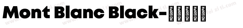 Mont Blanc Black字体转换